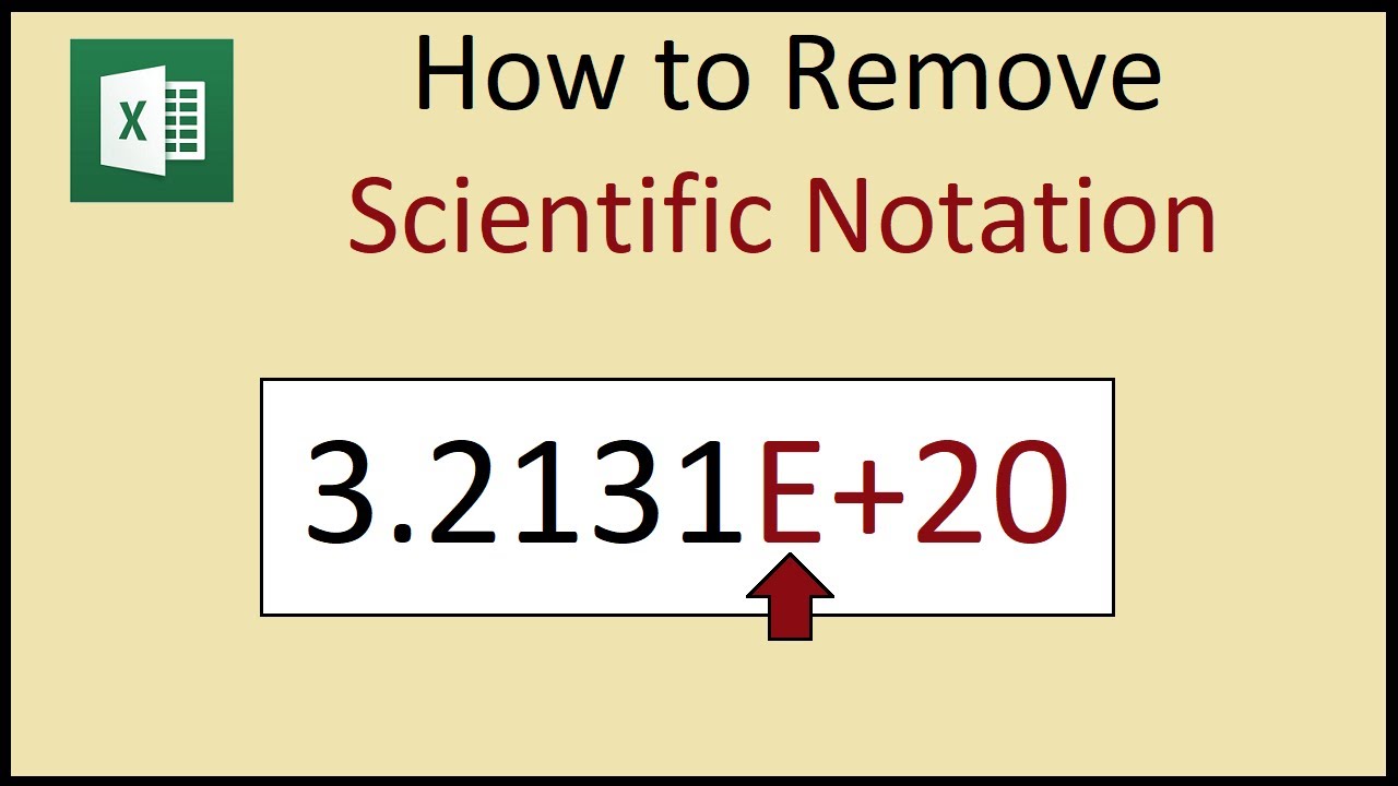 How to remove scientific notation from large numbers in Excel