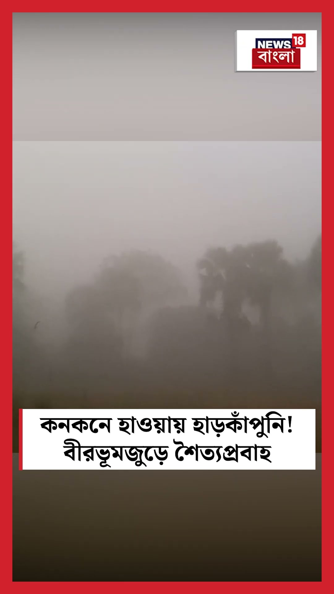 কনকনে হাওয়ায় হাড়কাঁপুনি! Birbhumজুড়ে শৈত্যপ্রবাহ  | N18S #shorts