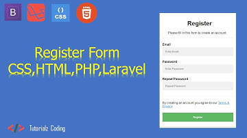 Membuat Register Form dengan Boostrap | Web Responsive Design (Html, Css, Laravel, CI, PHP)