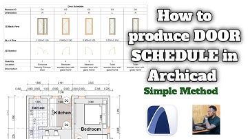 How to produce DOOR SCHEDULE in Archicad