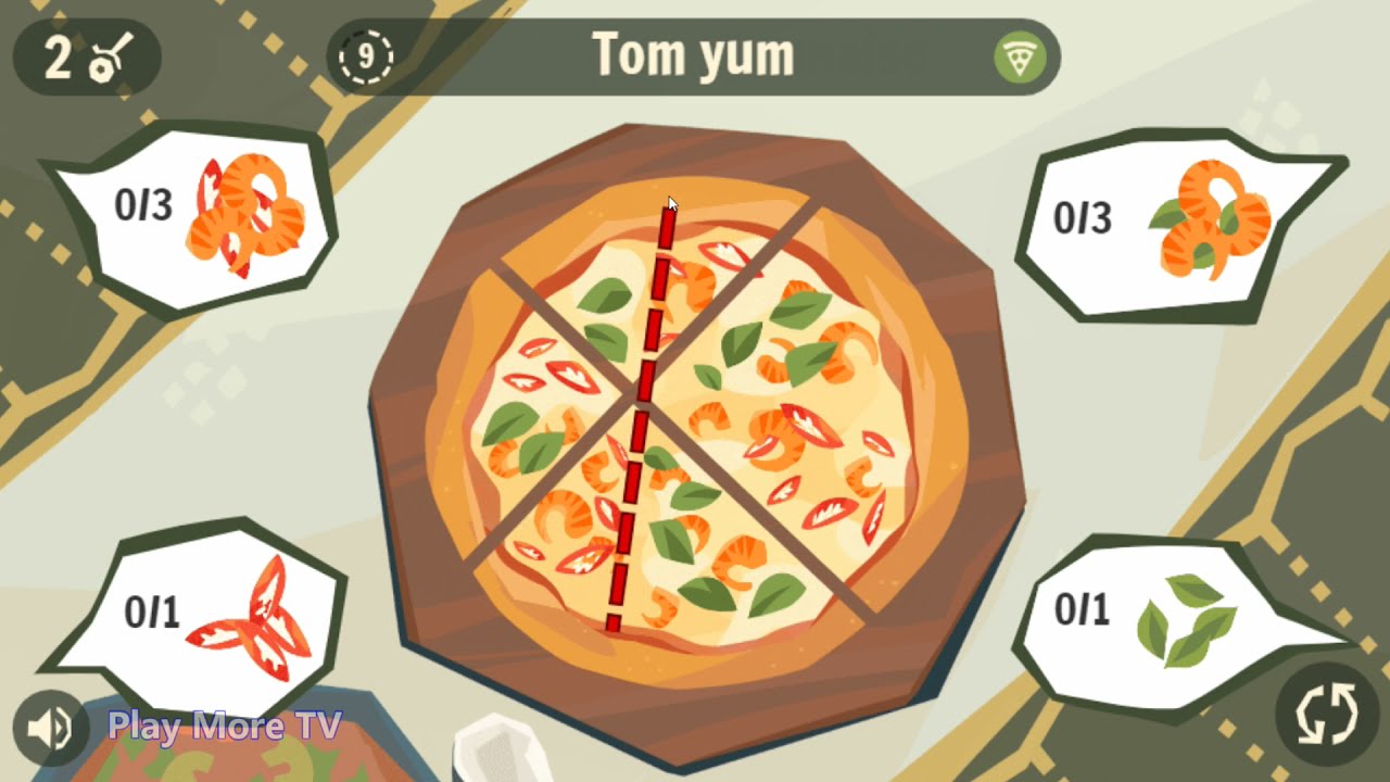 Google Doodle Pizza Game - 3 Start All Levels 