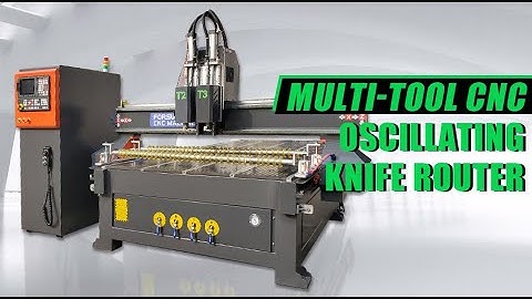 Multi Tool CNC Router with Oscillating Knife for Doct Board Cutting