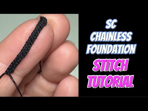 How to Crochet a Chainless Single Crochet Foundation | Step-By-Step Tutorial 