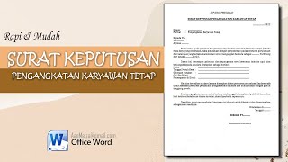 Surat Keputusan Pengangkatan Karyawan Tetap || SURAT KEPUTUSAN