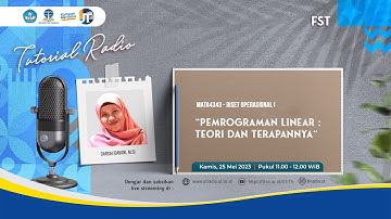 Pemrograman Linear: Teori dan Terapannya ~ MATA4343 Riset Operasional I