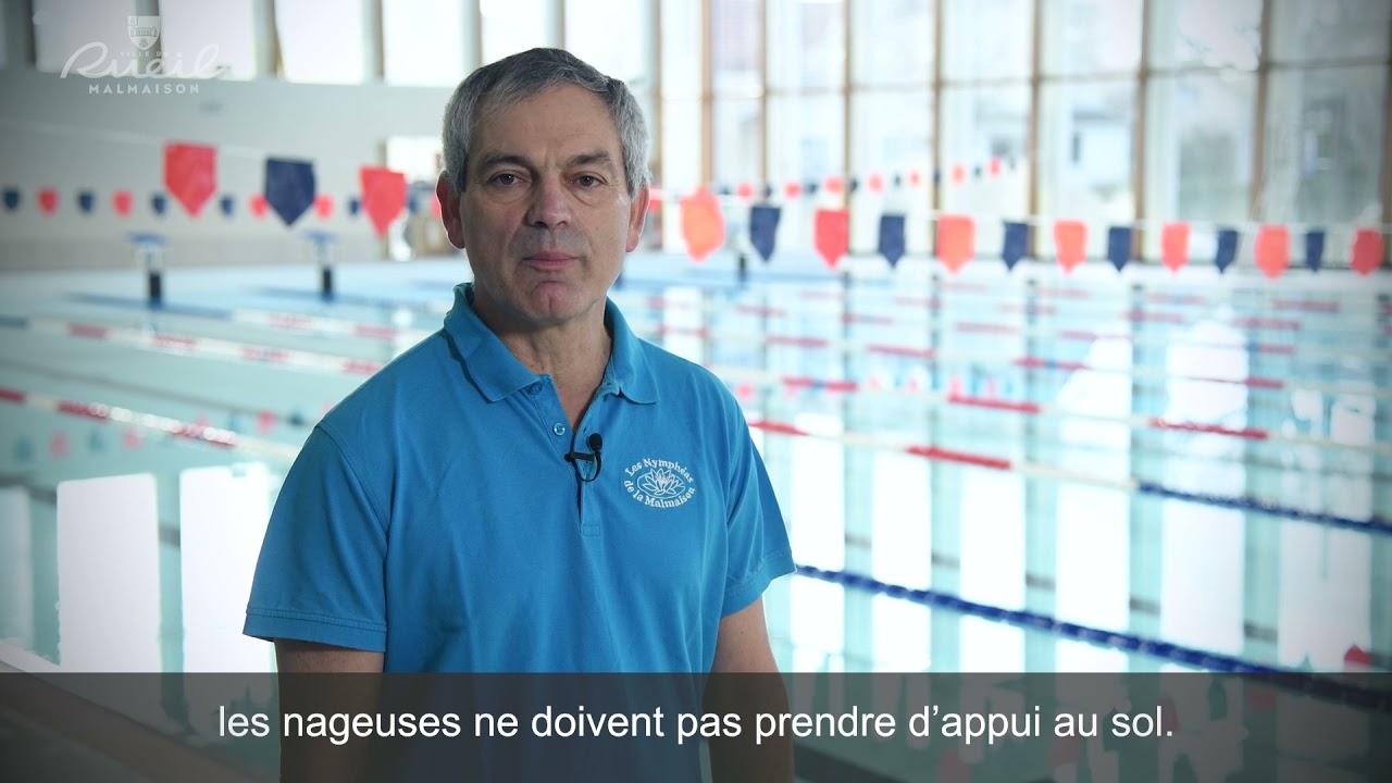 Le centre aquatique du complexe omnisports Alain Mimoun avec Gilles Rulliere, président des Nymphéas