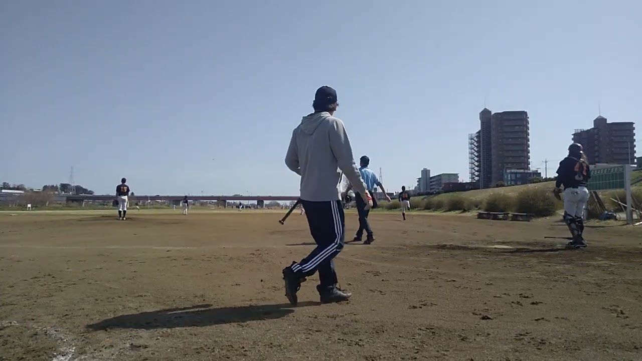 2026年3月1日(日)12時～14時多摩川河川敷北見方第一球場戦紅白戦全動画