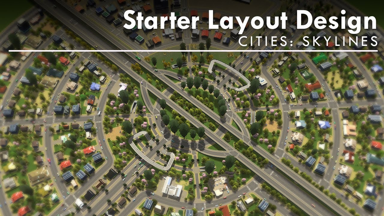 The Epicenter Starter Layout Tutorial No Mods Cities Skylines Inspiration Youtube