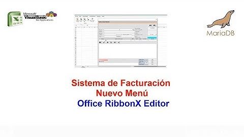 Sistema de Facturación Nuevo Menú Office RibbonX Editor