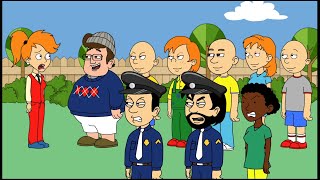 Miss Martin Pulls the FIRE ALARM/Tries to Blame Caillou/ARRESTED