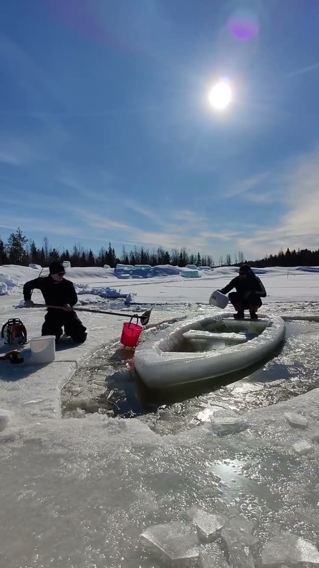 these guy made a snowy boat #shortsvideo