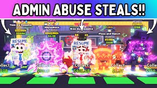 I STOLE THE CRAZIEST BRAINROTS FROM RESUME ADMIN ABUSE!! *INSANE!!!* Steal a Brainrot ROBLOX! screenshot 1
