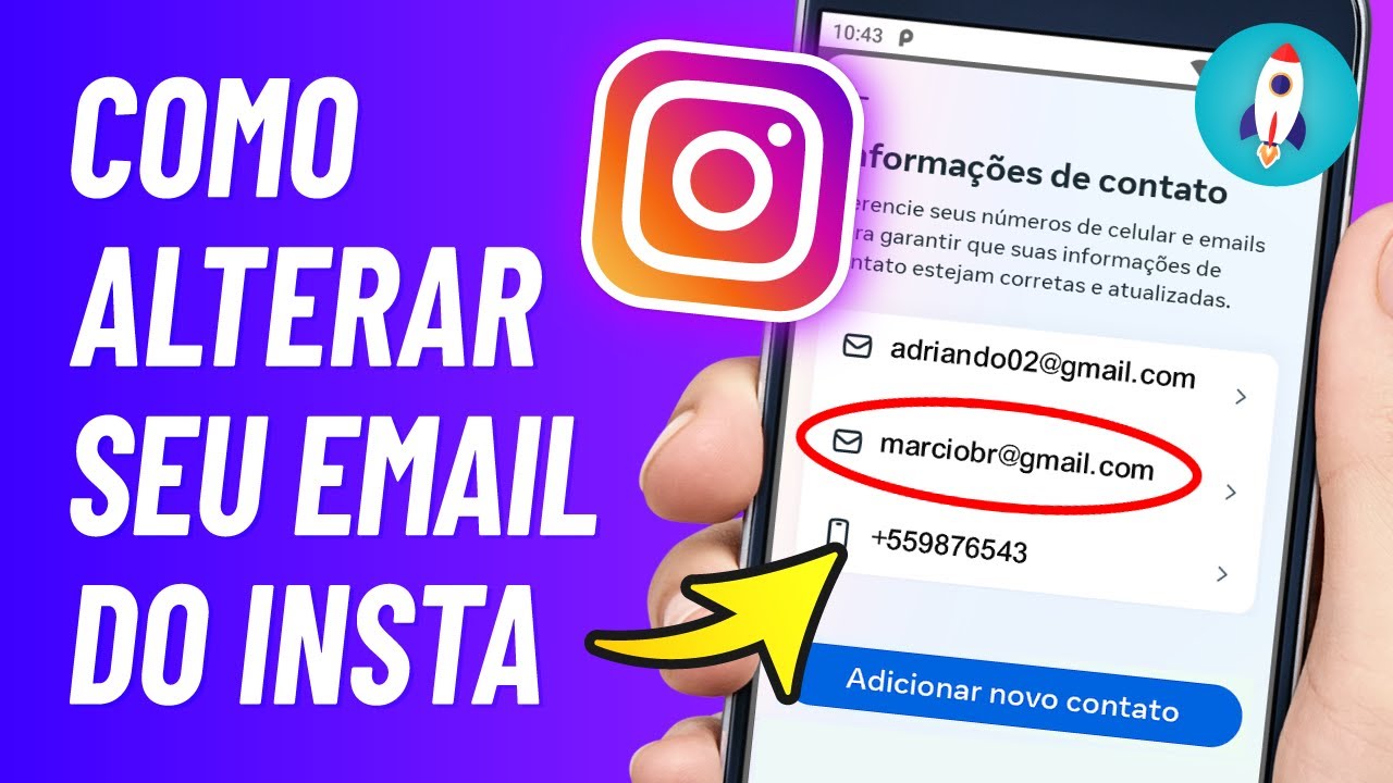 Como ALTERAR O EMAIL do Instagram (2024) - Mudar Email - YouTube