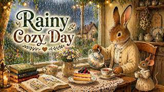 A Cozy Rainy Day in a Bunny Cottage 🌧🐰 |Soft Storybook Music for Relaxing, Study, & Calm Moments screenshot 5