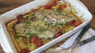 🐠 Bonito del Norte al Horno con Patatas 🥔  ¡RICO Y JUGOSO!