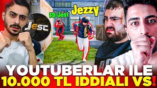 YOUTUBERLAR İLE 10.000 TL CEZALI 2VS2! 😱 (KORKUP KAÇTILAR!) - PUBG Mobile