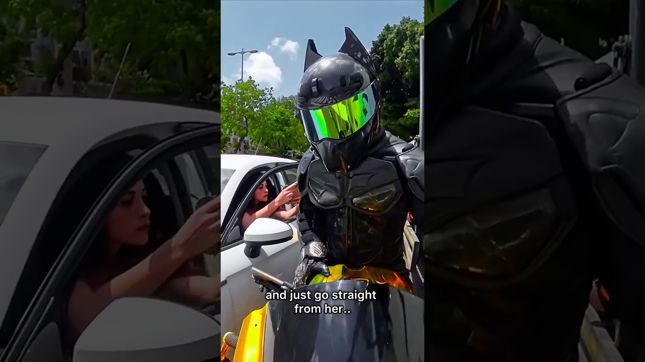 What was that? #batman #biker #reaction #Moto #vlog #batman #prank #moto #vital edit #125cc