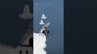 American Ah-64 Apache helicopter vs Naval Ship