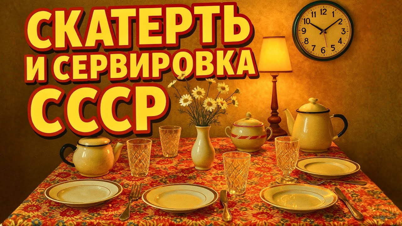 СОВЕТСКАЯ СКАТЕРТЬ и СЕРВИРОВКА узнаёте свой стол?