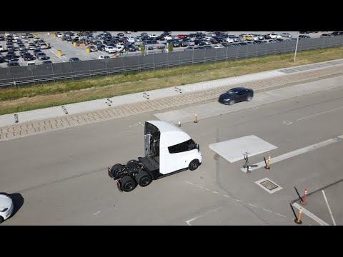 Tesla Fremont Flyover - Plaid X and Semi spotted - Apr 15, 2021