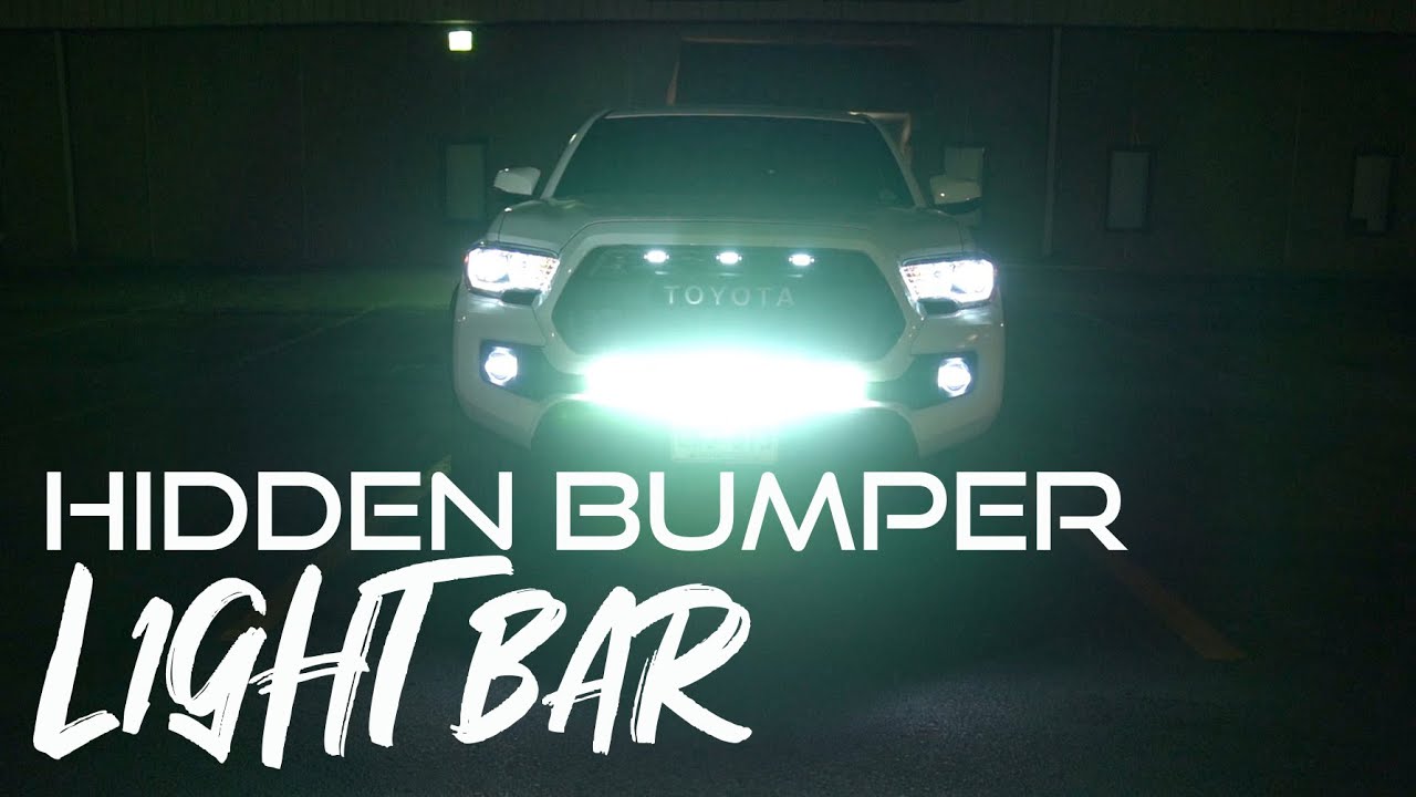 Hidden Bumper Light Bar + Black Housing LED Fog Lights YouTube