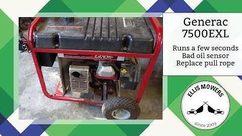 Generac 7500EXL generator runs briefly (bad low oil sensor) and adjusting engine speed