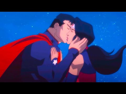 Wonder Woman and Superman Romantic Kiss Scene | Justice League: Throne of Atlantis