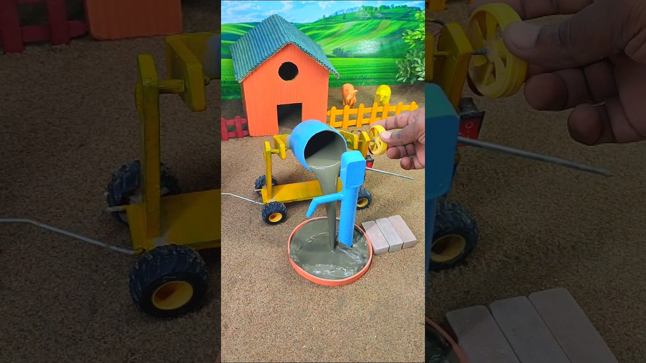 Видео о мини-тракторе: изготовление стойки для ручного насоса | проект бетономешалки | 