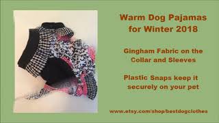 Dog Pajamas for Christmas 2018 I Dog Clothes I Small Dog Pajamas