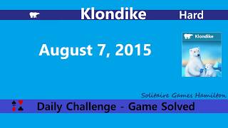 Microsoft Solitaire Collection | Klondike Hard - August 7, 2015 | Daily Challenges