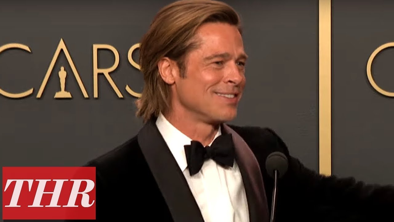 Oscar Winner Brad Pitt Full Press Room Speech | THR