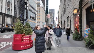 NYC Christmas Walk🎄Plaza Hotel, Louis Vuitton, 5th Ave, Madison Ave