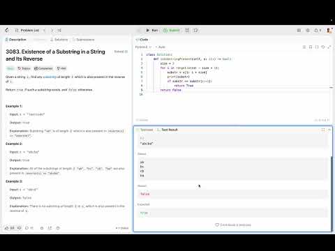 Existence Of A Substring In a String And Its Reverse