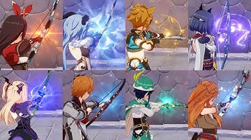 All Bow Genshin Character Animation [Genshin Impact]