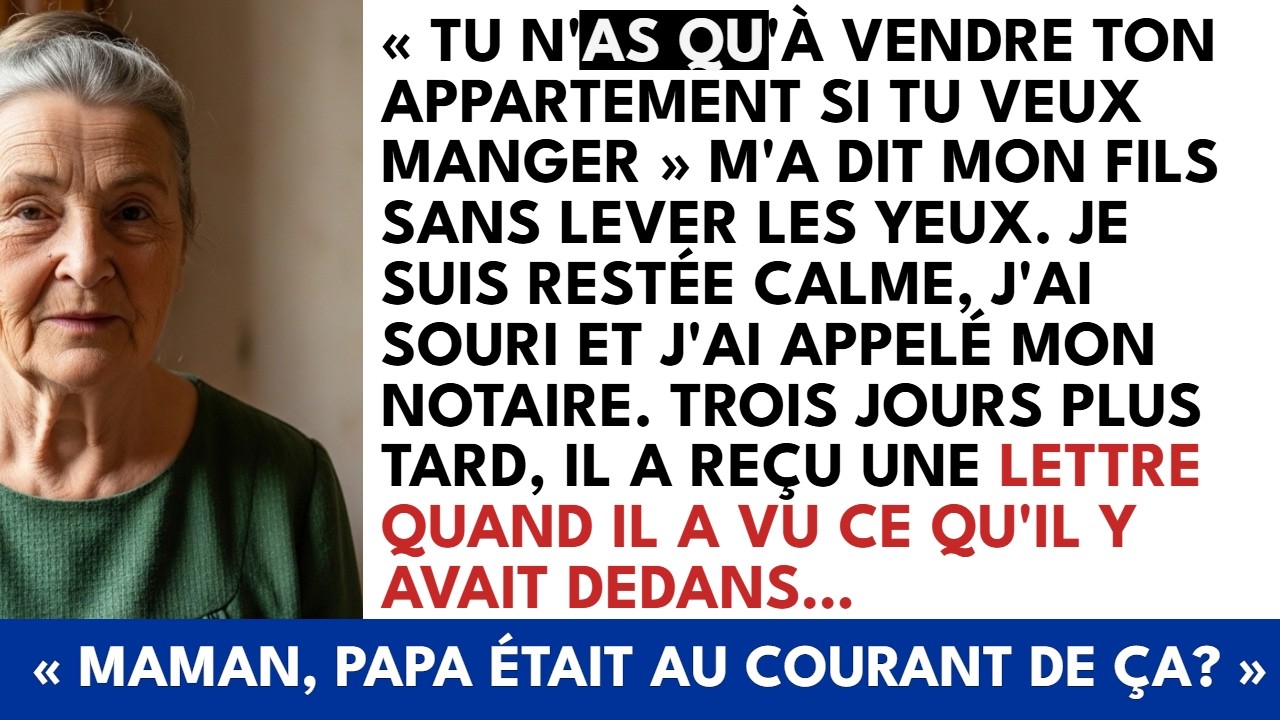 « Maman, à un moment donné, il va falloir que tu comprennes que tu n’es plus capable de tout gérer toute seule. » Ces mots, c’est mon fils qui me les a dits, un mardi soir, dans la cuisine où je...