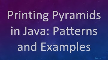Printing Pyramids in Java: Patterns and Examples
