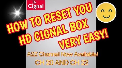 HOW TO RESET HD CIGNAL BOX | EASY TUTORIAL!