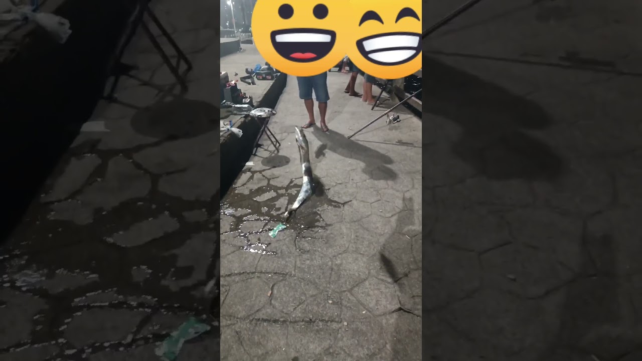 espada gigante pega no deck de são Vicente 