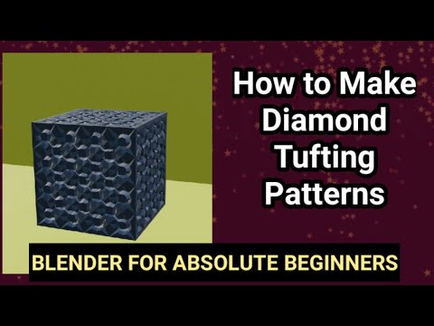 How to Make Diamond Tufting Patterns / Blender
