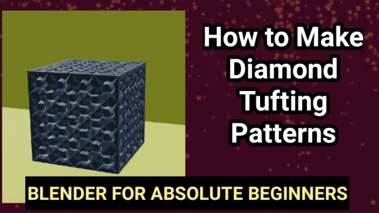 How to Make Diamond Tufting Patterns / Blender - YouTube