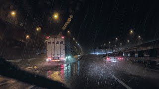 ☔️Driving on the highway leading from Tokyo to the suburbs in heavy rain😴 for #Sleep #Work #Study screenshot 3