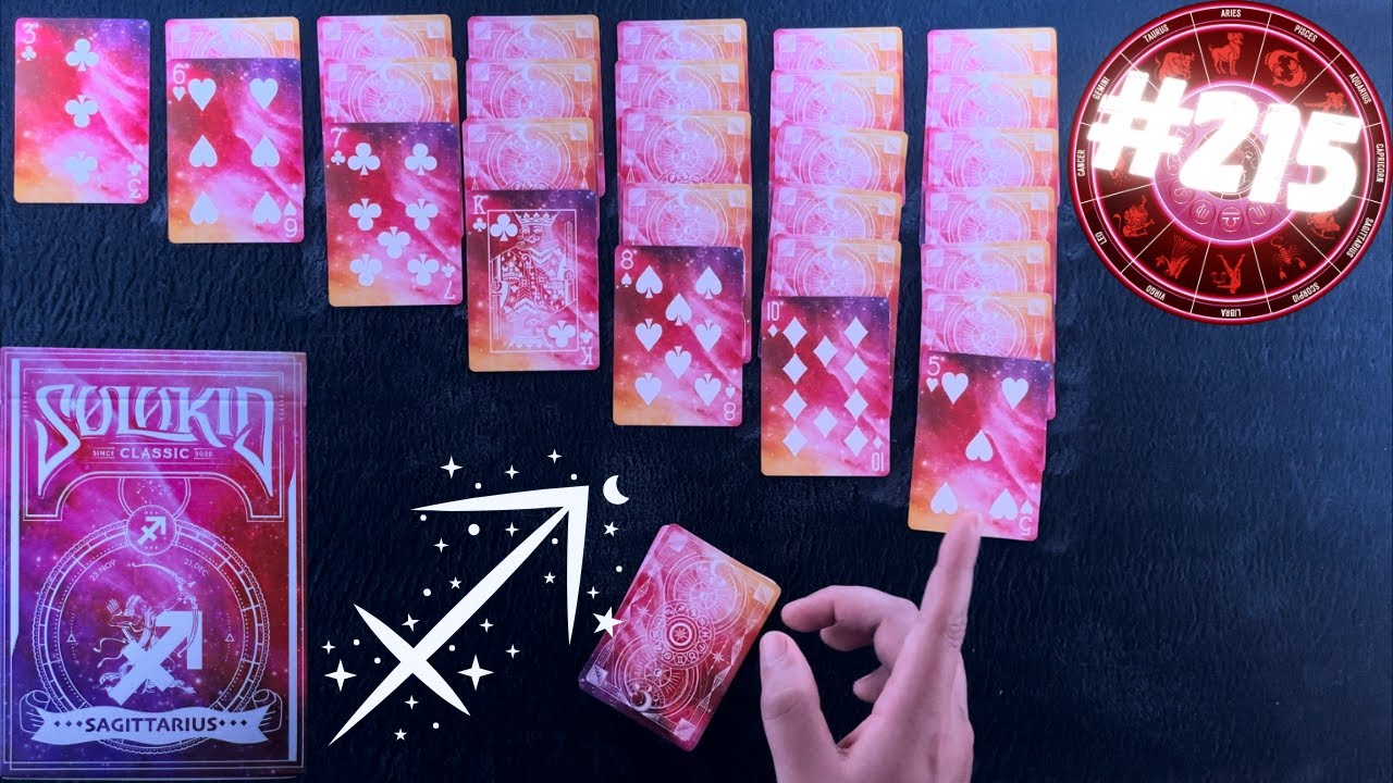 ASMR Solitaire 215 The Sagittarius Zodiac Deck Horoscope