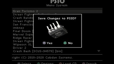 PS-IO - Navigating the menu