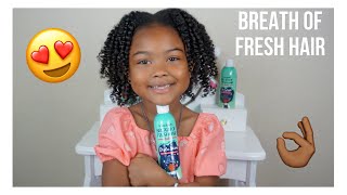 Trying The New Breath of Fresh Hair Natural Hair Kids Collection by Urban Hydration!!! l Curly Kids