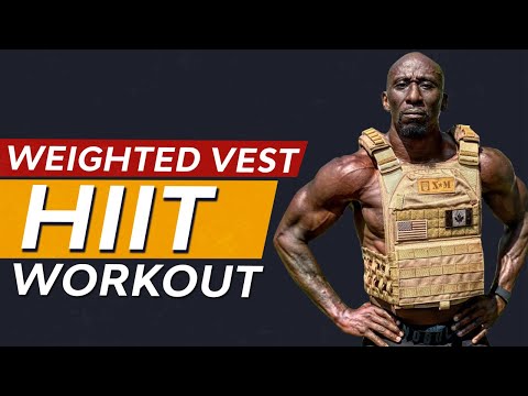 Weighted Vest HIIT Workout - Home Bodyweight Workout with Weight Vest