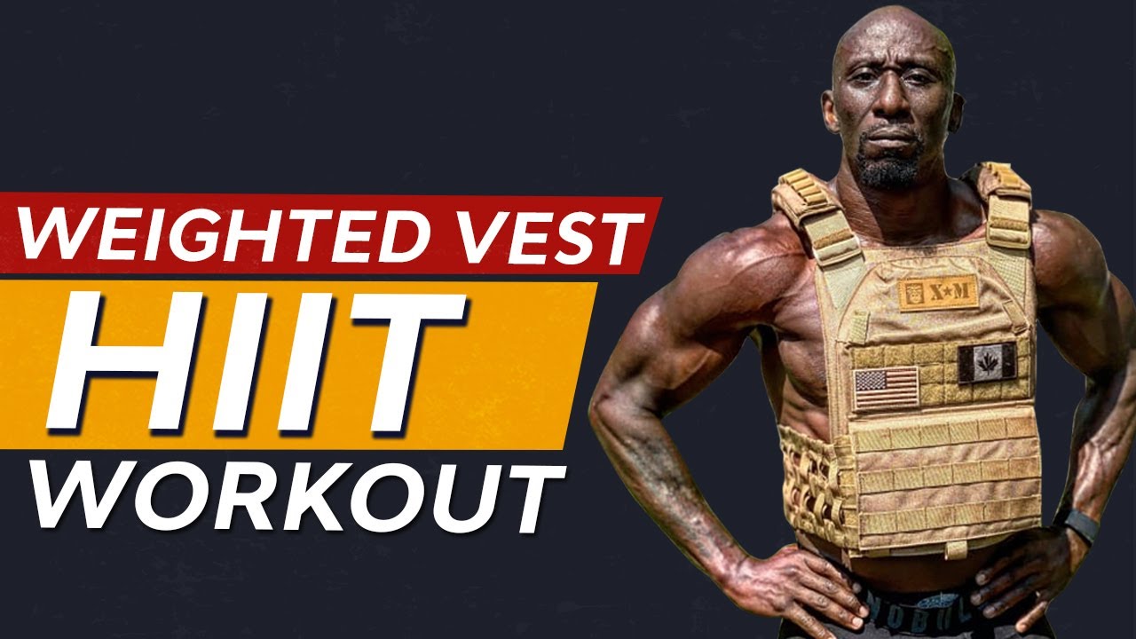 WEIGHTED VEST HIIT WORKOUT  Home Bodyweight Workout with Weight