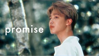 Jimin- promise but you're in a forest listening to the birds and it starts raining