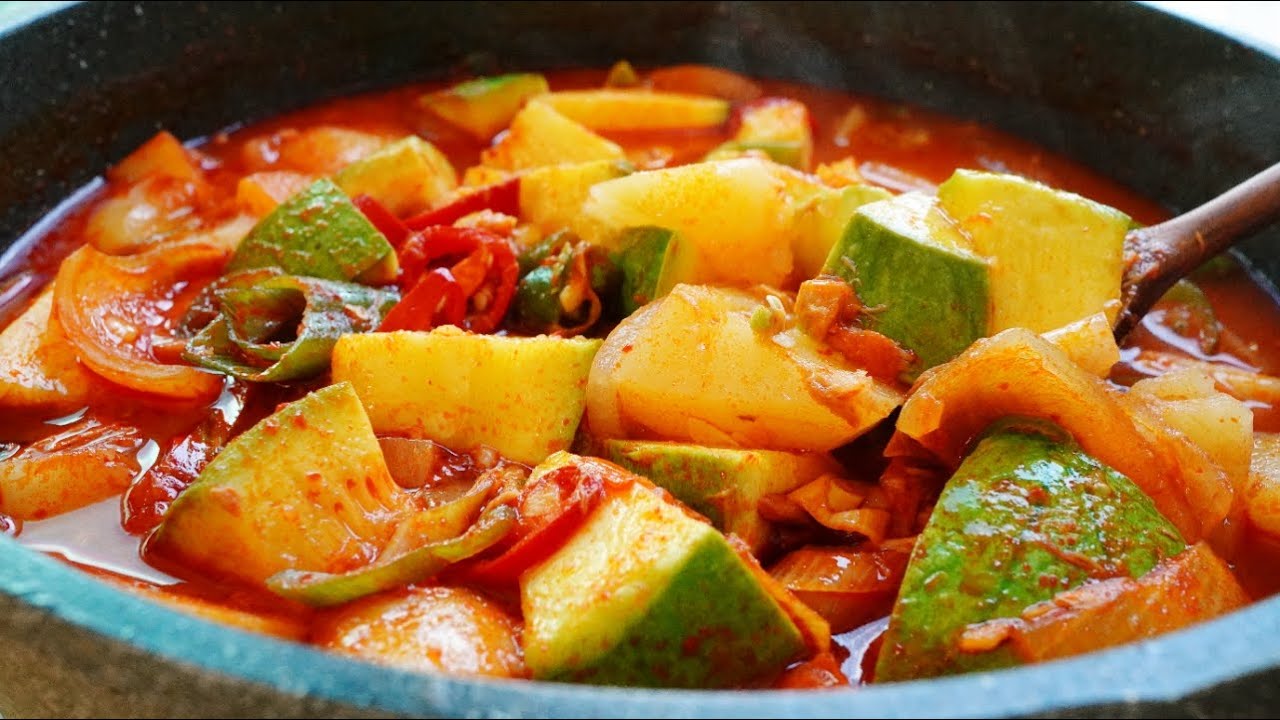 호박 참치 고추장찌개