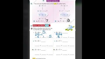 Go Math, Grade 2, Lesson 3.1 Part 2 video : Use Doubles Facts