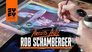 WWE Artist Rob Schamberger Paints The Undertaker (Artists Alley) | SYFY WIRE screenshot 2